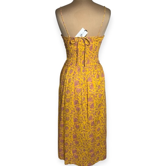 Apiece Apart
Porta Smocked Spaghetti Strap Dress Size Med Sunfaded Floral Yellow - Picture 3 of 6